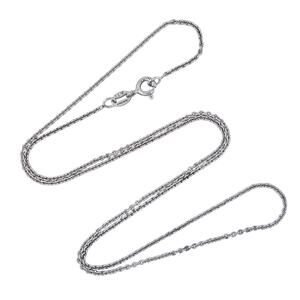 Estate Italy Sterling Silver 925 1.3mm Cable Link Chain Necklace 18"